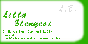 lilla blenyesi business card